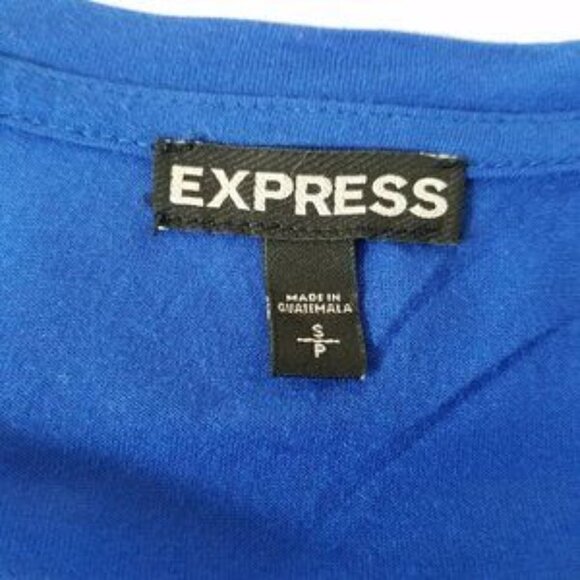 Express Blue Heart Graphic T-Shirt - Picture 4 of 5